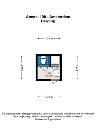 Floor plan - Amstel 190, 1017 AG Amsterdam 